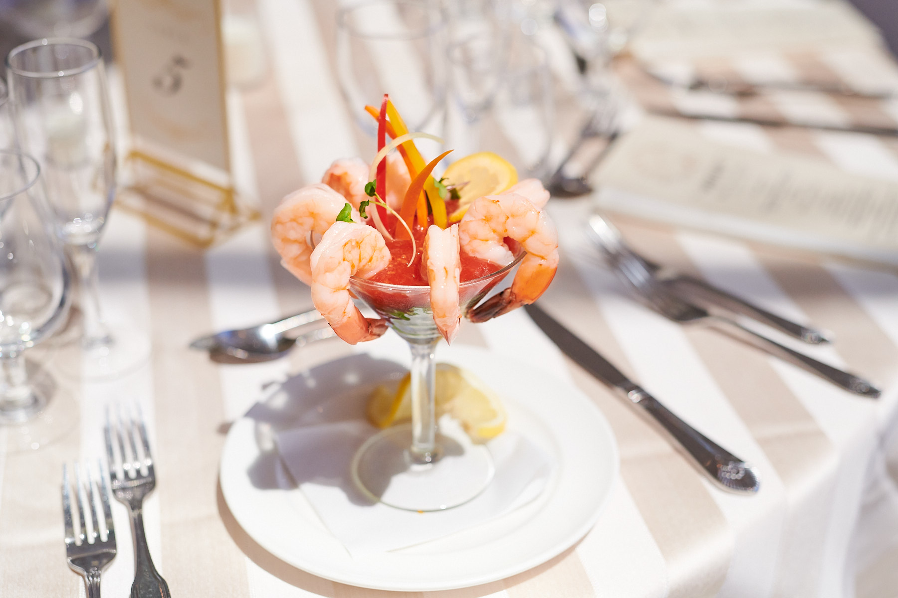 Shrimp cocktail for an event at Greentree Country Club