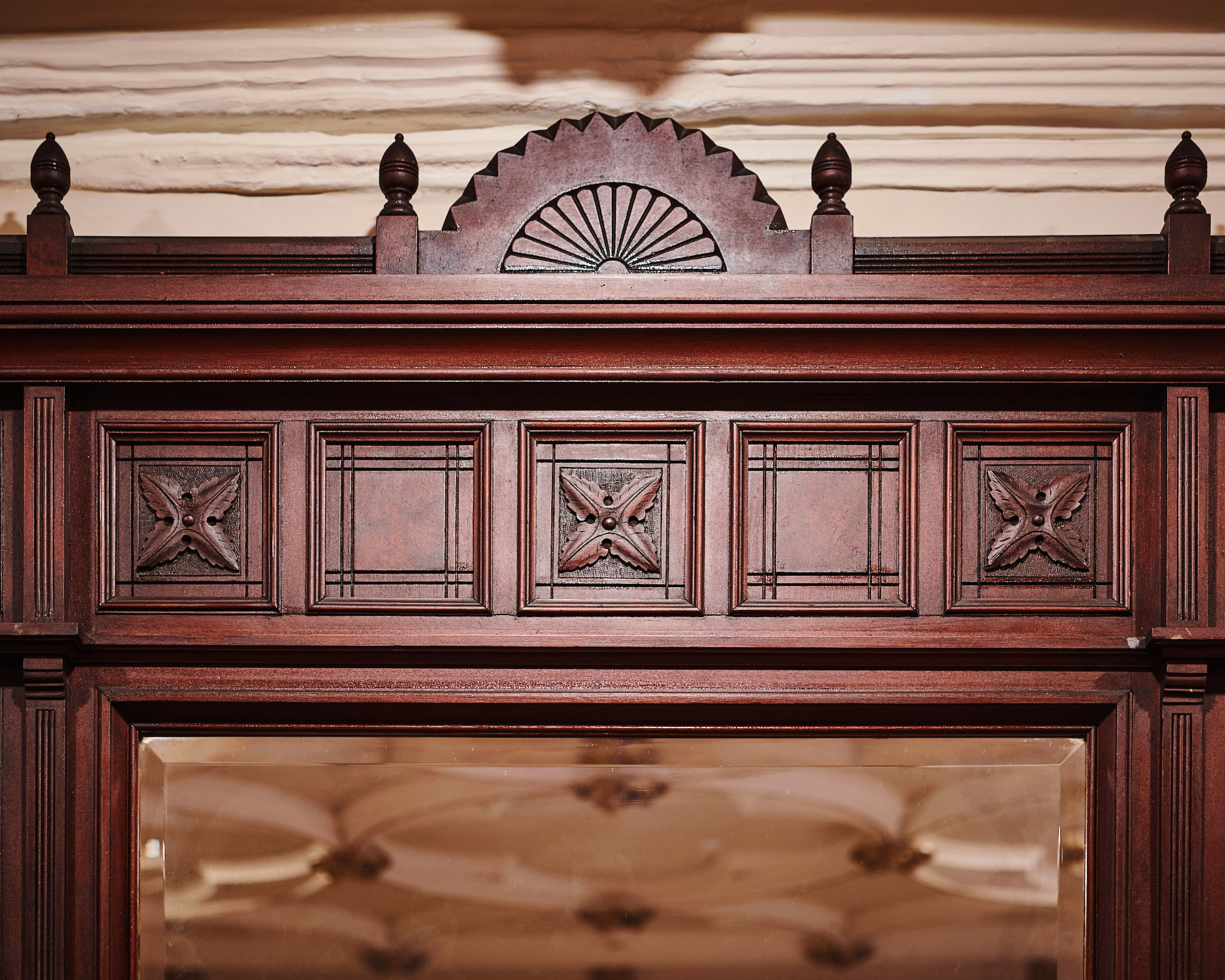 Image of intricate wood details inside Greentree Country Club