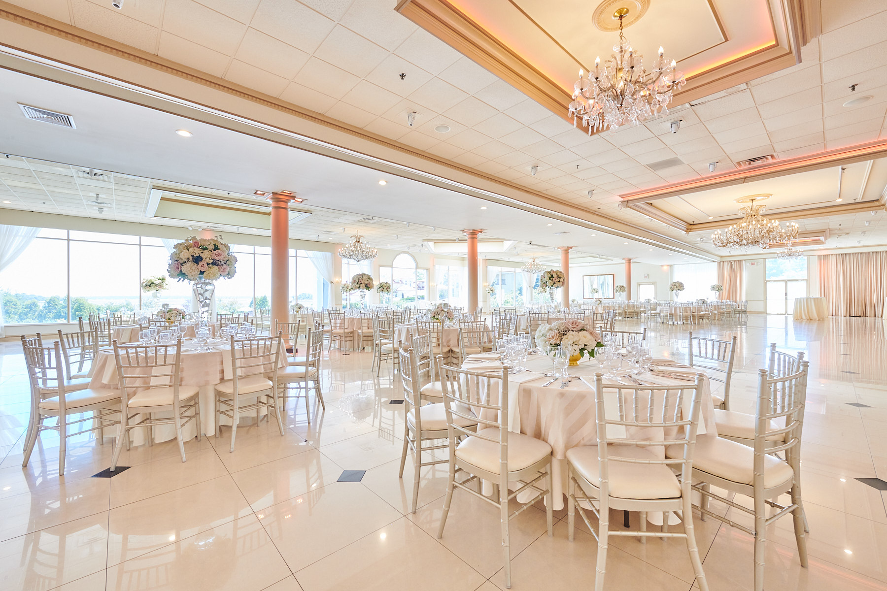 Photograph of the Grand Ballroom inside Greentree Country Club